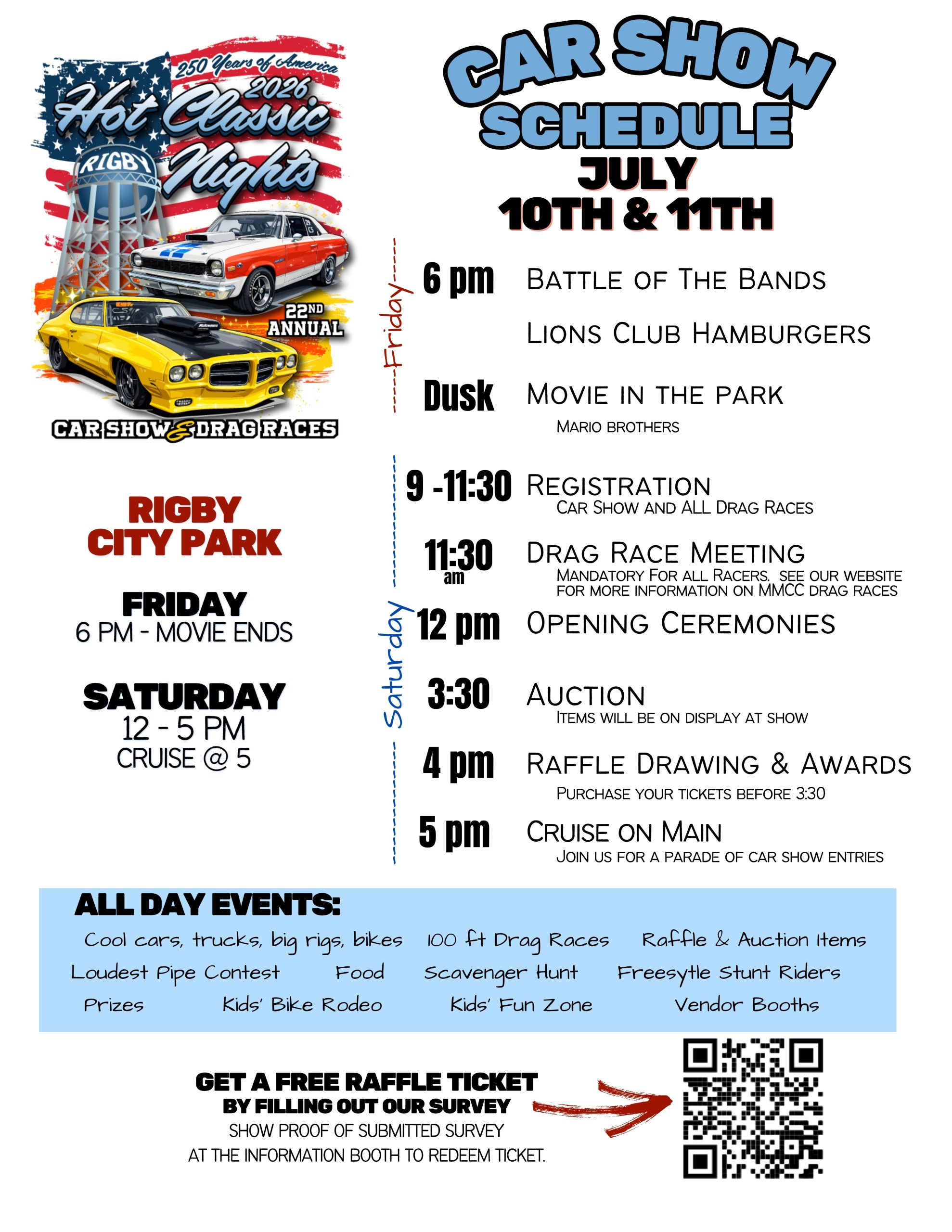 rigby car show schedule 2025